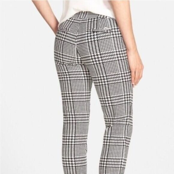 MICHAEL Michael Kors Black and White Plaid Cropped Pants - Picture 2 of 13